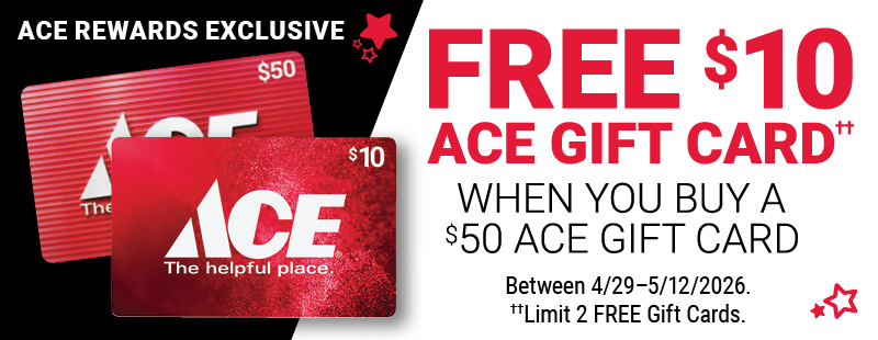 FREE $10 Ace® Gift Card Promo