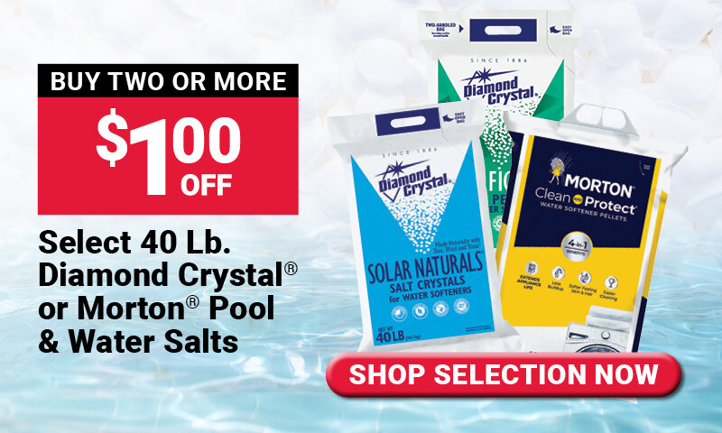 Select 40 Lb. Diamond Crystal® or Morton® Pool & Water Salt
