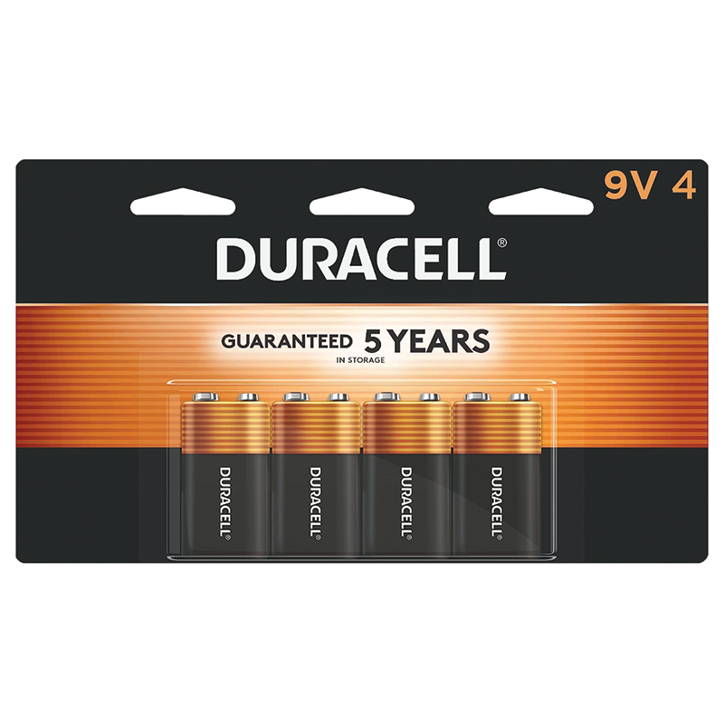Duracell® 9V Alkaline Batteries Value Pack, 4/Pk.