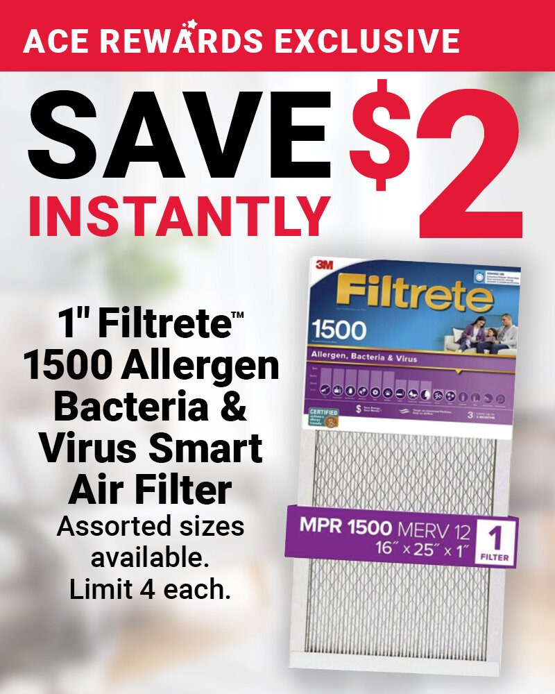 Select 1" Filtrete™ 1500 Allergen Bacteria & Virus Smart Air Filter