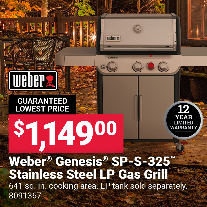 Weber® Genesis® SP-S-325™ Stainless Steel LP Gas Grill