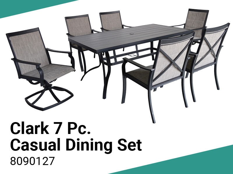 Summer Sale - Clark 7 Pc. Casual Dining Set 