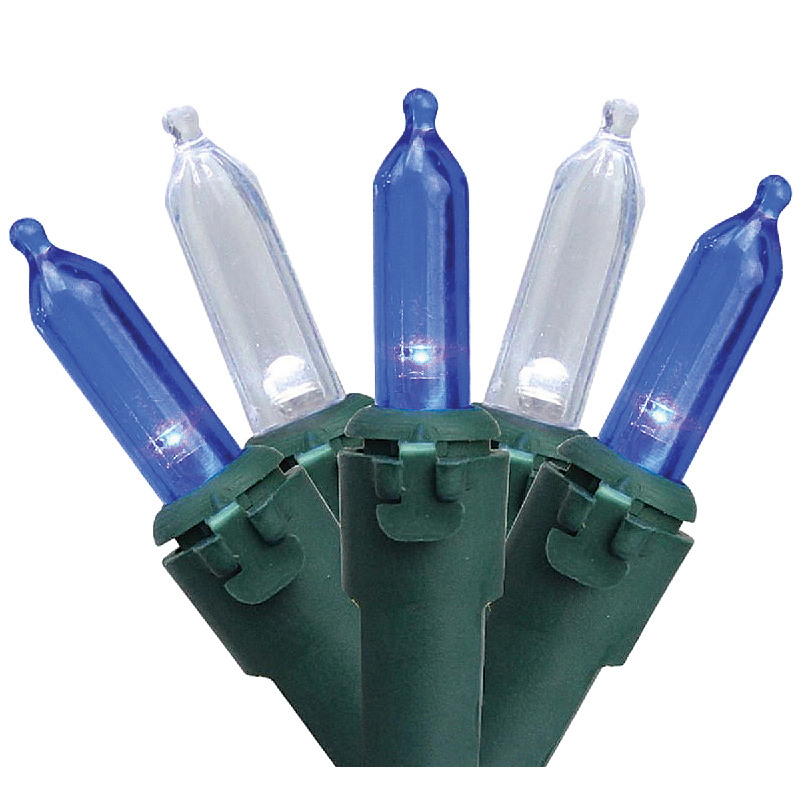 100 Ct. Celebrations® Classic 24.75’ LED T5 Blue/Pure White String Christmas Lights