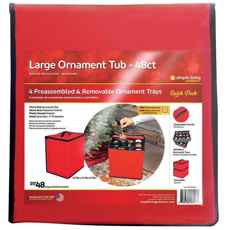 Large Ornament Storage Tub