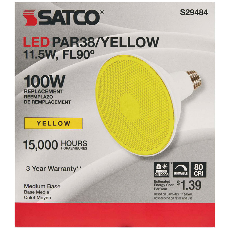 Satco® LED Par 38 Yellow Bulb