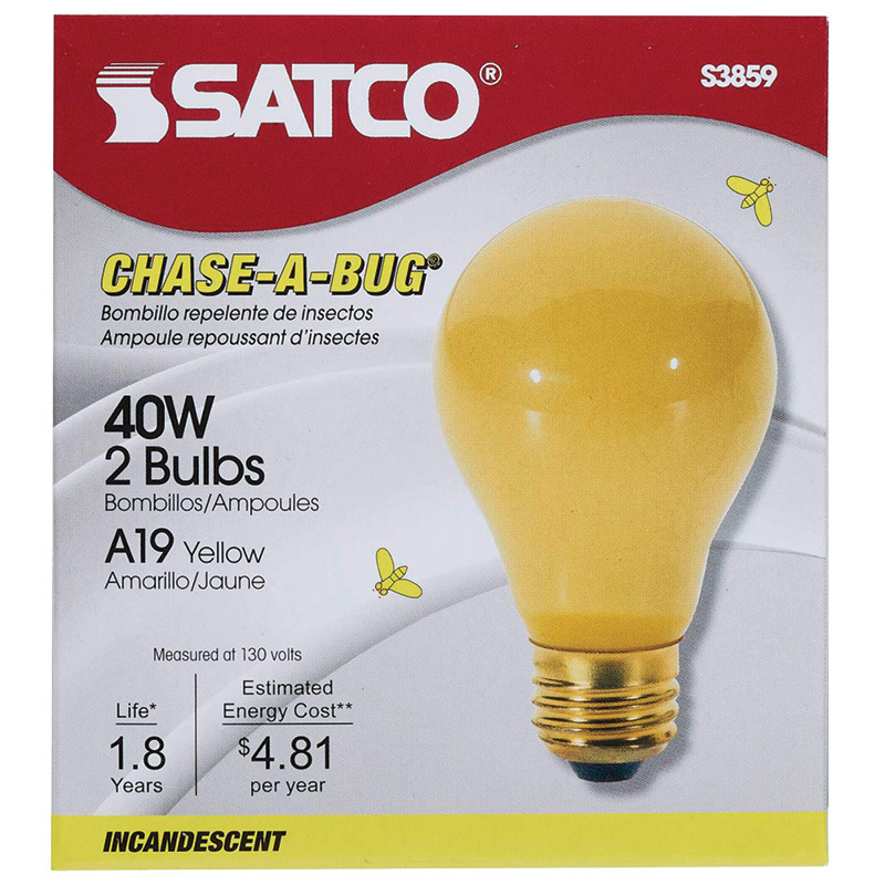 2 Pk. Satco® Chase A Bug Yellow Bulb