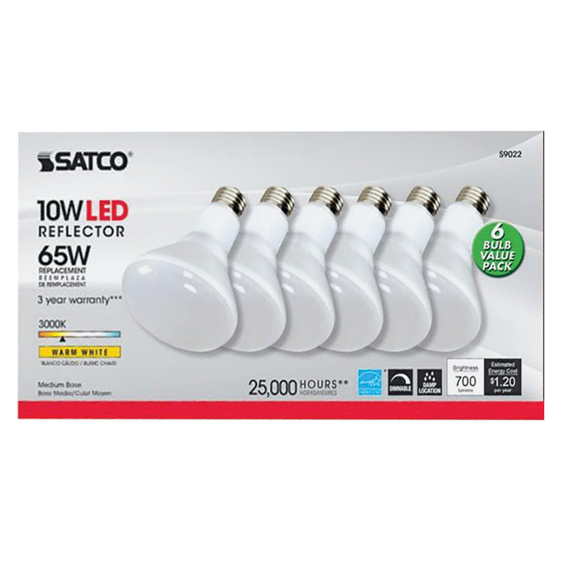6-Pk. Satco® Warm White LED Bulb