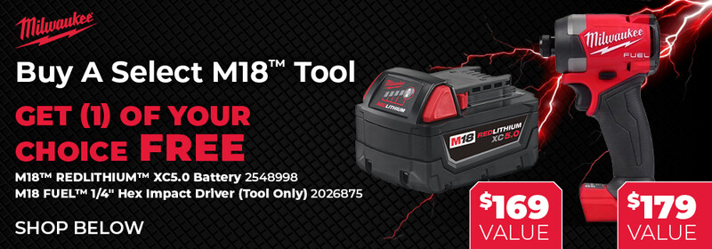 Milwaukee M18™ REDLITHIUM™ XC5.0 Battery/Impact Driver Banner