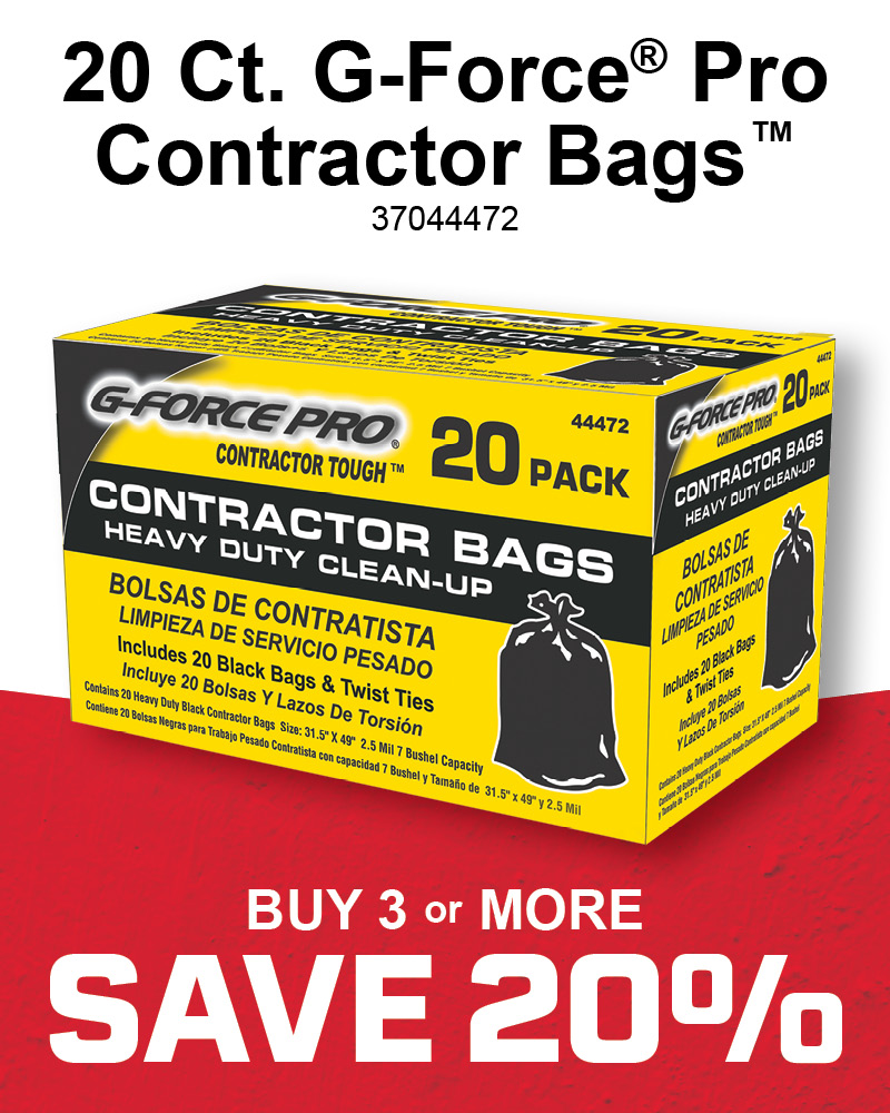 20 Ct. G-Force® Pro Contractor Bags - Save 20%