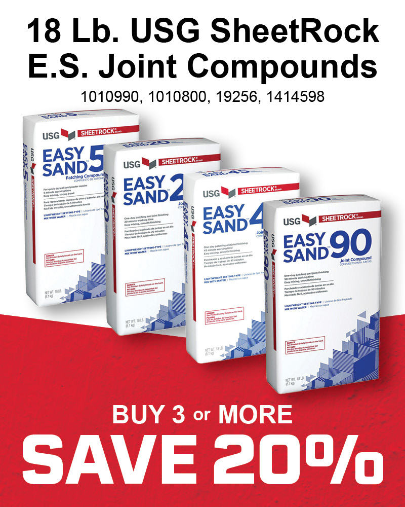 18 Lb. USG SheetRock Easy Sand Joint Compounds - Save 20%