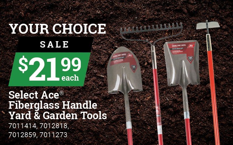 Select Ace® Fiberglass Handle Yard & Garden Tools