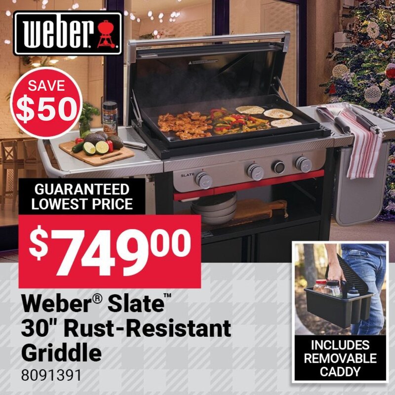 Weber® Slate™ 30" Rust-Resistant Griddle