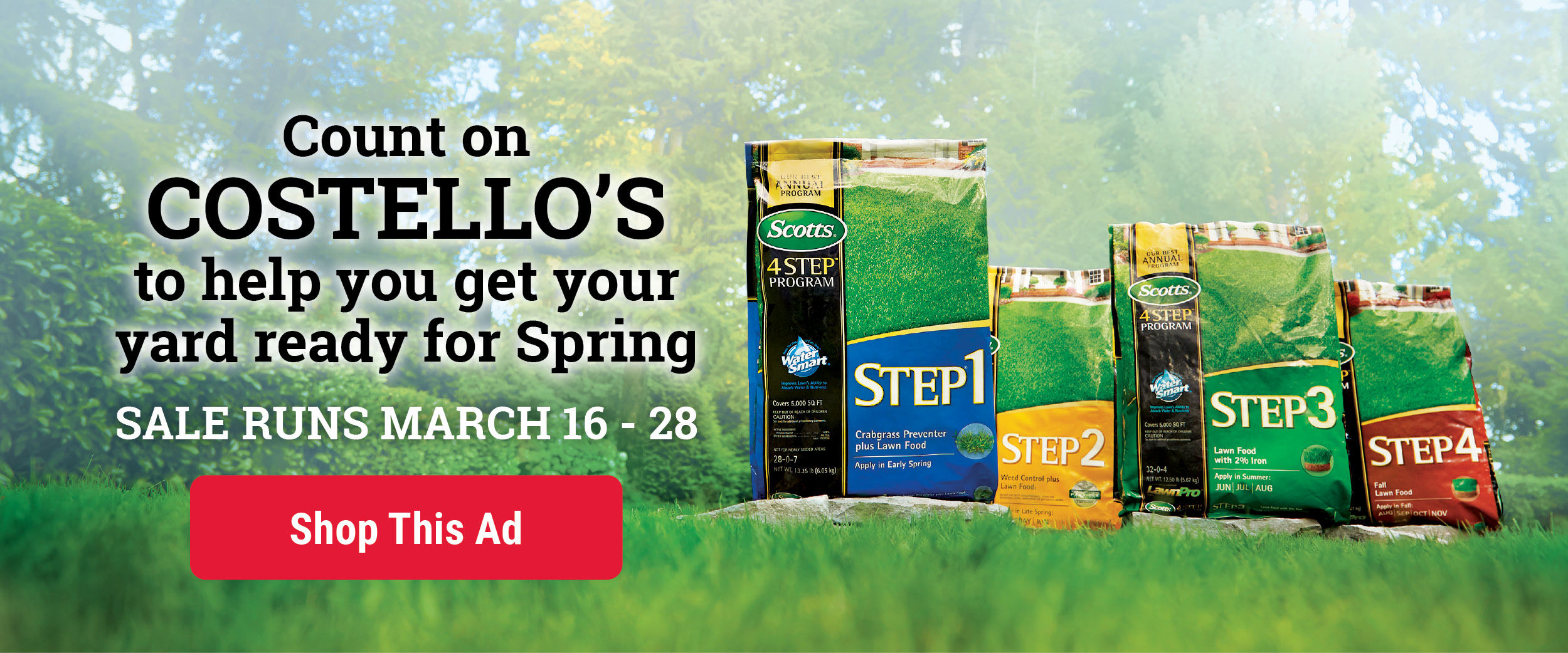 Count on Costellos to get your lawn ready for spring.